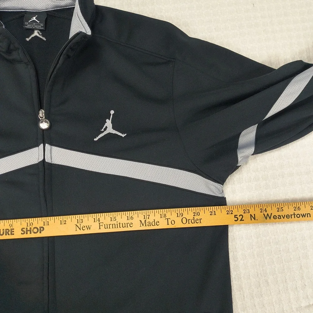 Jordan Mens Track Jacket Black Full Zip Mock Neck Jumpman‎ Logo Size Medium